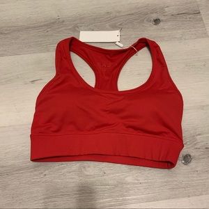 NWT Saski Collection Staple Deep Red Sports Bra